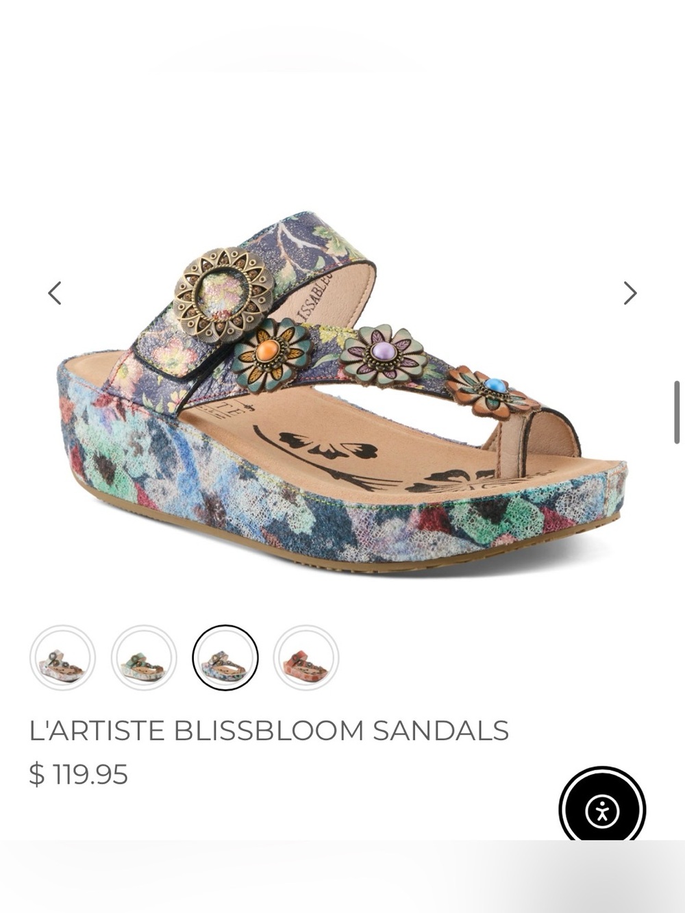 L'Artiste Blissbloom Multicolor Floral Platform Sandals
